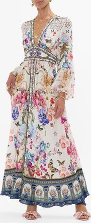 Camilla Shaped Waistband Dress With Ruffle Sleeve Monserrate Magic at Nordstrom, Size X-Small Au