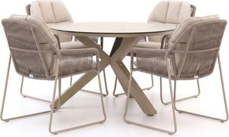 Tierra Outdoor Rivera/Orbital &oslash;120cm dining tuinset 5-delig