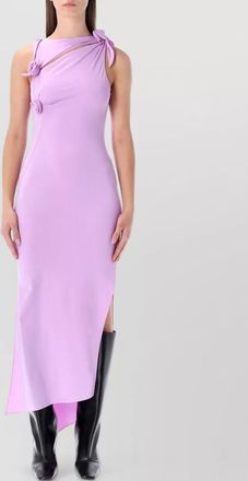Coperni gown asymmetric neckline bow detail slit
