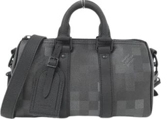 Louis Vuitton Pre-owned Damoflage Keepall Bandouliere Coated Canvas Boston Bag - unisex - Vintage Handtas - Zwart - ONE Size - Vintage