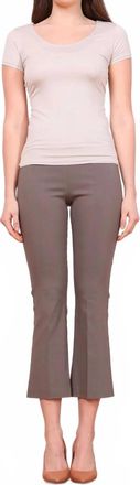 Avenue Montaigne Leo Signature Pant In Taupe