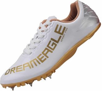 Generic Unisex Athletics Spikes Shoes Test Men Women Track Spike Running Sprint Shoes Athletics Shoes Non-Slip Breathable Youth Sports Shoes with Spikes and S