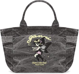 Ganni BORSA SHOPPING GRIGIA GANNI