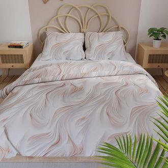 OEM Ropa De Cama De Sat&eacute;n Calm - Estampado Abstracto - 220 X 200 Cm