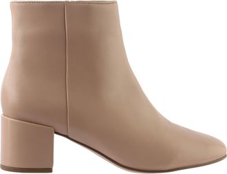 H&ouml;gl Beige Daydream Leather Block Heel Boots
