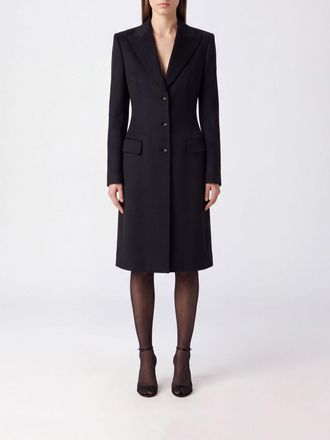 Dolce & Gabbana Long Single-Breasted Coat in Pure Virgin Wool with Classic Lapels