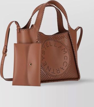 Stella McCartney perforated crossbody bag top handles