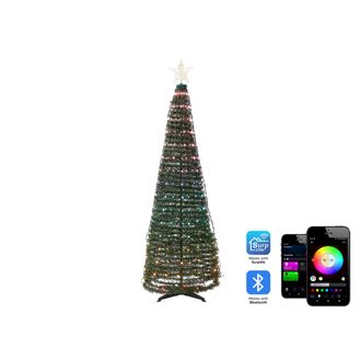 Beliani Beliani - Rbol De Navidad Led Con Temporizador E Interruptor Verde 160 Cm Saarloq