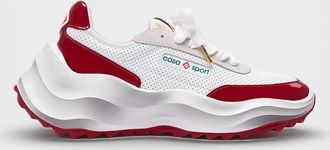 Casablanca Mens Atlantis Sneaker White Red - Size: 10.5