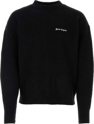 Palm Angels Felpa Round-neck Truien - Heren - Ronde hals truien - Zwart - M - Wol - Truien & Vesten
