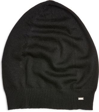 Saint Laurent Cashmere Logo Beanie in Black at Nordstrom, Size Medium