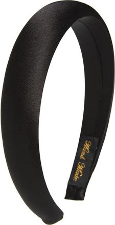 Tasha Padded Satin Headband in Black at Nordstrom