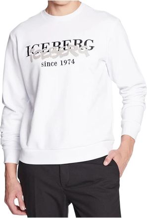Iceberg Felpa - Heren - Sweatshirts - Wit - XL - Hoodies & sweatvesten