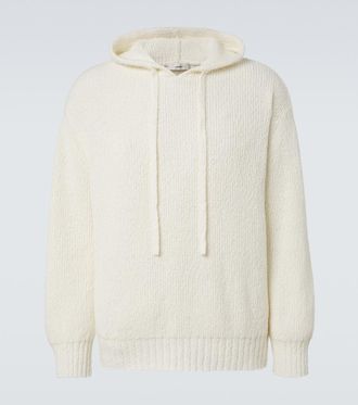 Commas Knitted cotton hoodie