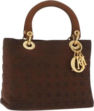 Dior Pre-owned Handbags, female, Brown, Size: ONE SIZE Pre-owned Vintage Nylon Hand Bag