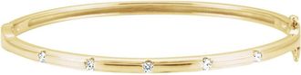 Diamond2Deal 14k Yellow Gold 1/4 CTW Lab-Grown Diamond Bangle Bracelet 6