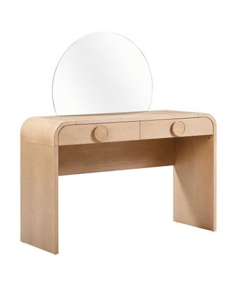 TOV Furniture Moonrise Natural Ash 2-Drawer Vanity Desk