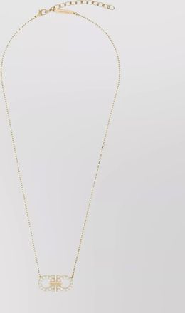 Ferragamo crystal pendant necklace two gancini