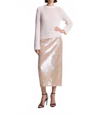 A.L.C. Monroe Soft Sequin Skirt In Clear