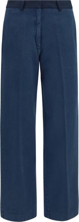 Forte_Forte Womens Chino Pants Cotton Midnight Blue Trousers