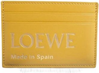 Loewe Pre-owned Business card case - unisex - Vintage Accessoires - Geel - ONE Size - Leer - Vintage