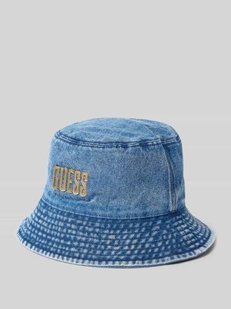 Guess Hut in Denim-Optik mit Label-Applikation in Jeansblau, Gr&ouml;&szlig;e M