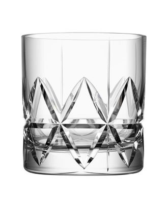 Orrefors Set Of 4 Peak Double Old-Fashioned Glasses