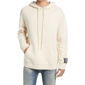 Ksubi Dollar Merino Wool Blend Hoodie in White at Nordstrom, Size Large