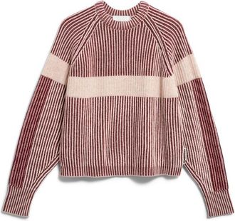 Armedangels Rib Artwork Knit Sweater Pullover f&uuml;r Damen | braun/rosa