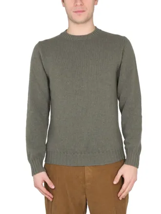 Pantaloni Torino Green Crew Neck Sweater
