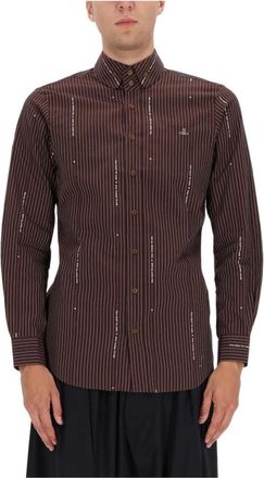 Vivienne Westwood Two Button Krall Shirt - Heren - Casual Overhemden - Rood - S - Katoen - Overhemden
