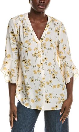 Jones New York Flutter Sleeve Kelly Blouse