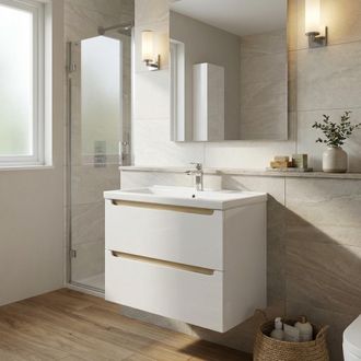 Puma Naturel - Mueble De Ba&ntilde;o Con Lavabo Stilla 80x60x45 Cm, Blanco (stillad08057u3)