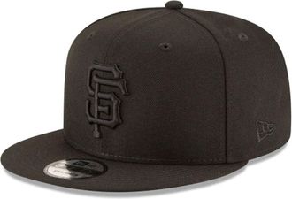New Era Authentic San Francisco Giants 9FIFTY Snapback Black On Black - OSFM