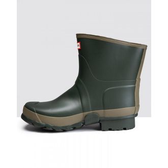 Hunter Field Gardener Short Mens Boot - Olive Rubber - Size UK 9