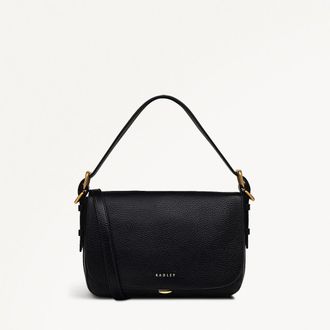 Radley London Black Small Flapover Cross Body Bag Grafton Street AW25 Radley London