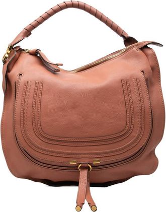 Chlo&eacute; Pre-owned Chloe Large Pebbled Calfskin Marcie Hobo Ladies 8HXFDG2074IXG08V