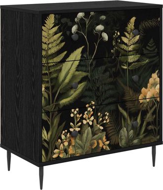 vidaXL Cajonera Rhenen Estampado De Selva Tropical 66 X 36,5 X 76 Cm Vidaxl
