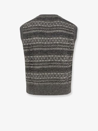 Dunst Unisex Knit Vest Grey Shell 1: Nylon Knitwear Sweater