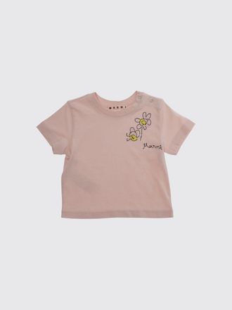 Marni T-shirt in cotone con logo cucito