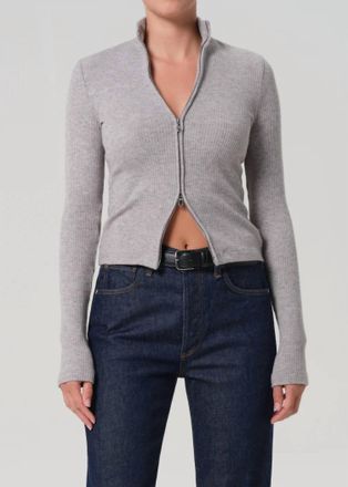Citizens Of Humanity Zip Cardigan In Heather Grey