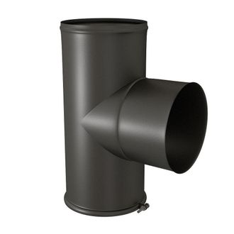 TEN Ten - Te Angular Con Sello De Esmalte Negro Mate, D.153