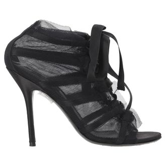 Dolce & Gabbana Dolce & Gabbana mesh pumps in zwart satijn