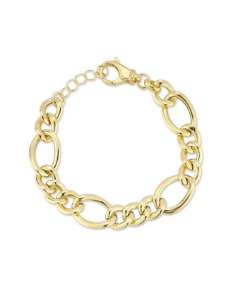 Chloe and Madison Chloe And Madison 18K Over Silver Chunky Figaro Bracelet