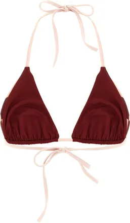 Fendi Reversible Striped Bikini Top - Bordeaux