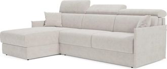 Divani.Store Sof&aacute; esquinero convertible impermeable 232 cm izquierdo blanco
