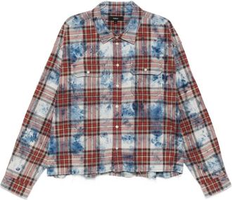 Purple Fade Plaid Shirt - Heren - Casual Overhemden - Veelkleurig - M - Katoen - Overhemden