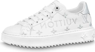 Louis Vuitton (WMNS) LOUIS VUITTON Time Out Sneakers White with Silver Monogram 1AAVV6