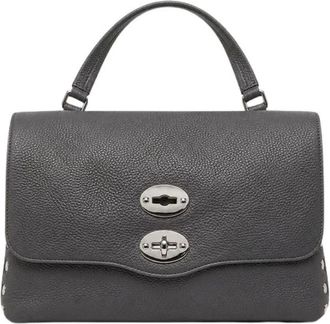 Zanellato Tassen, Dames, Grijs, ONE Size, Leer, Postina S Daily