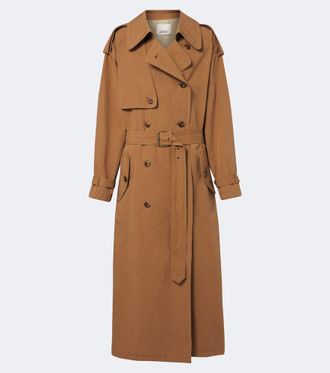 Isabel Marant Trench Violette in cotone e lino